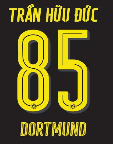 Dortmund jersey font 2018
